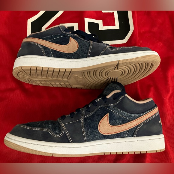 Nike Air Jordan 1 Low SE Denim Sneakers 🔥🔥Jordans Shoes - Picture 6 of 13